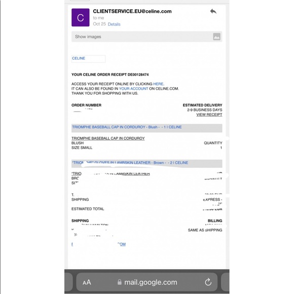 Celine triomphe baseball cap in corduroy-S - Picture 5 of 5